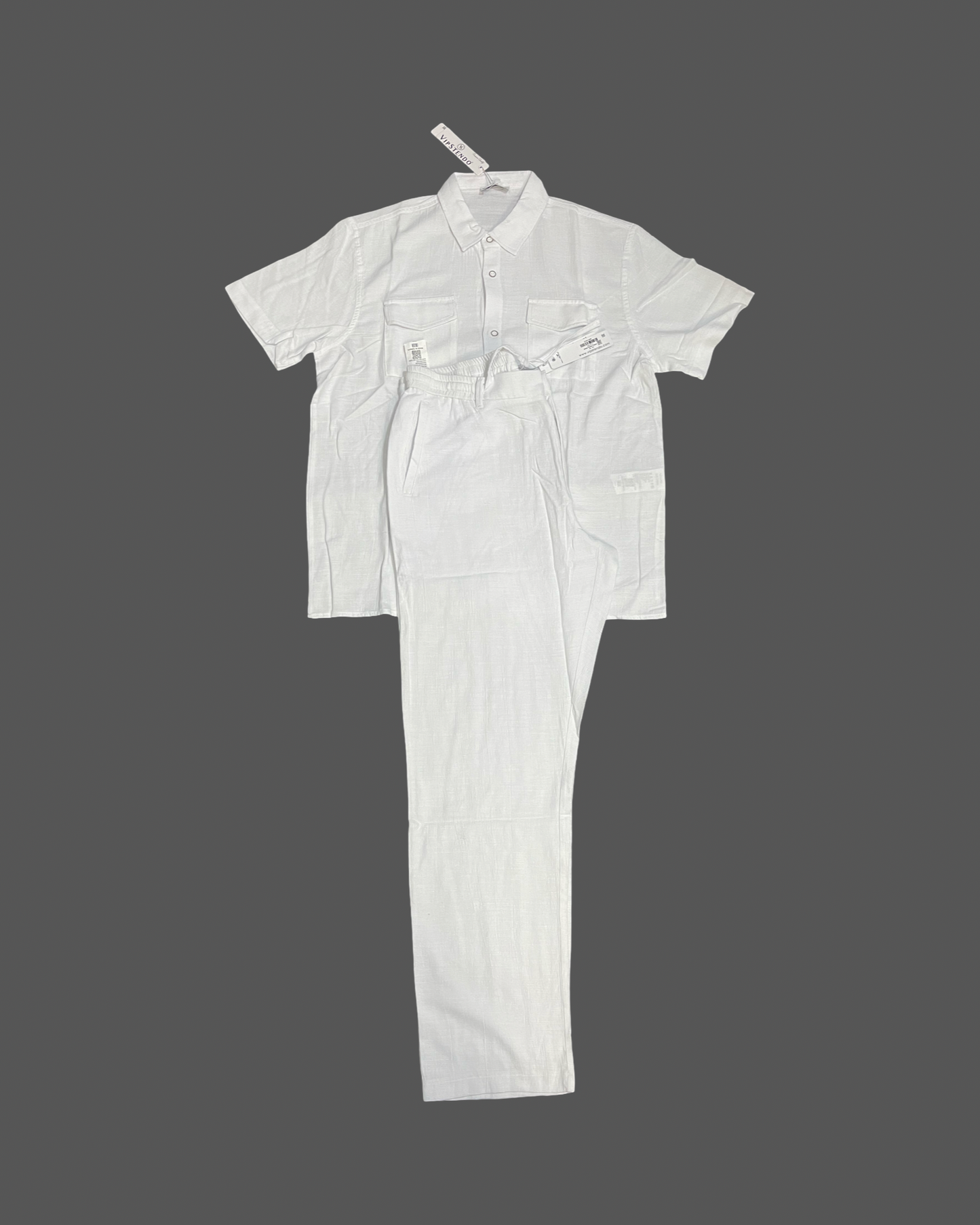 White Linen Set (Short Sleeve)