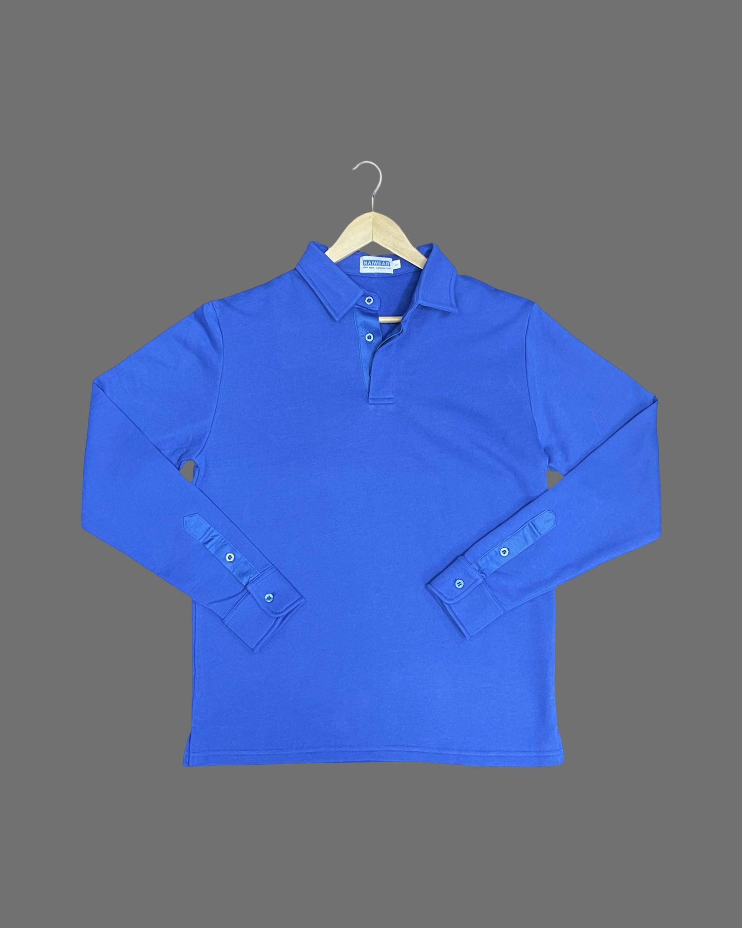 Mr. NICE Long Sleeve Polo Shirts- Royal Blue