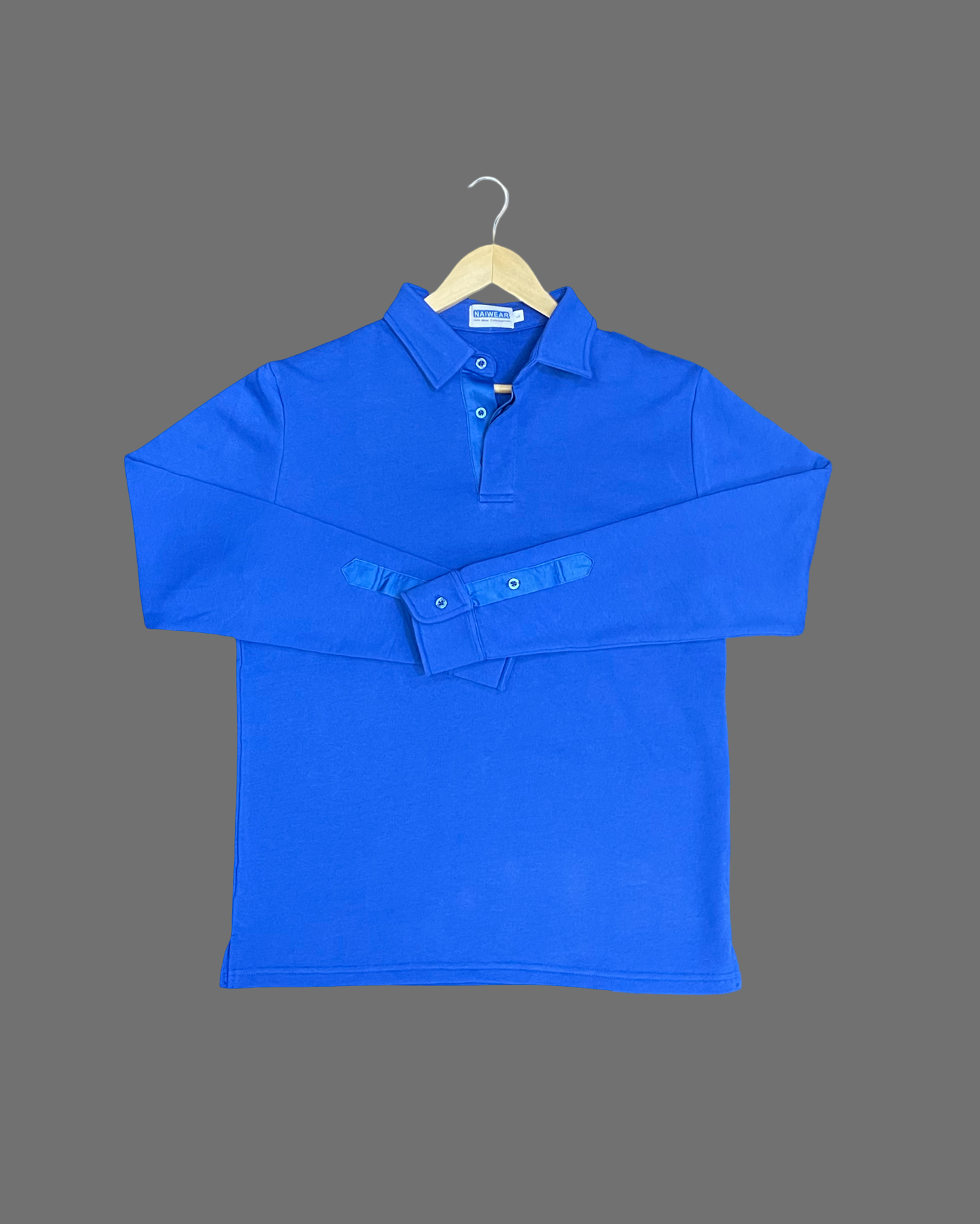 Mr. NICE Long Sleeve Polo Shirts- Royal Blue