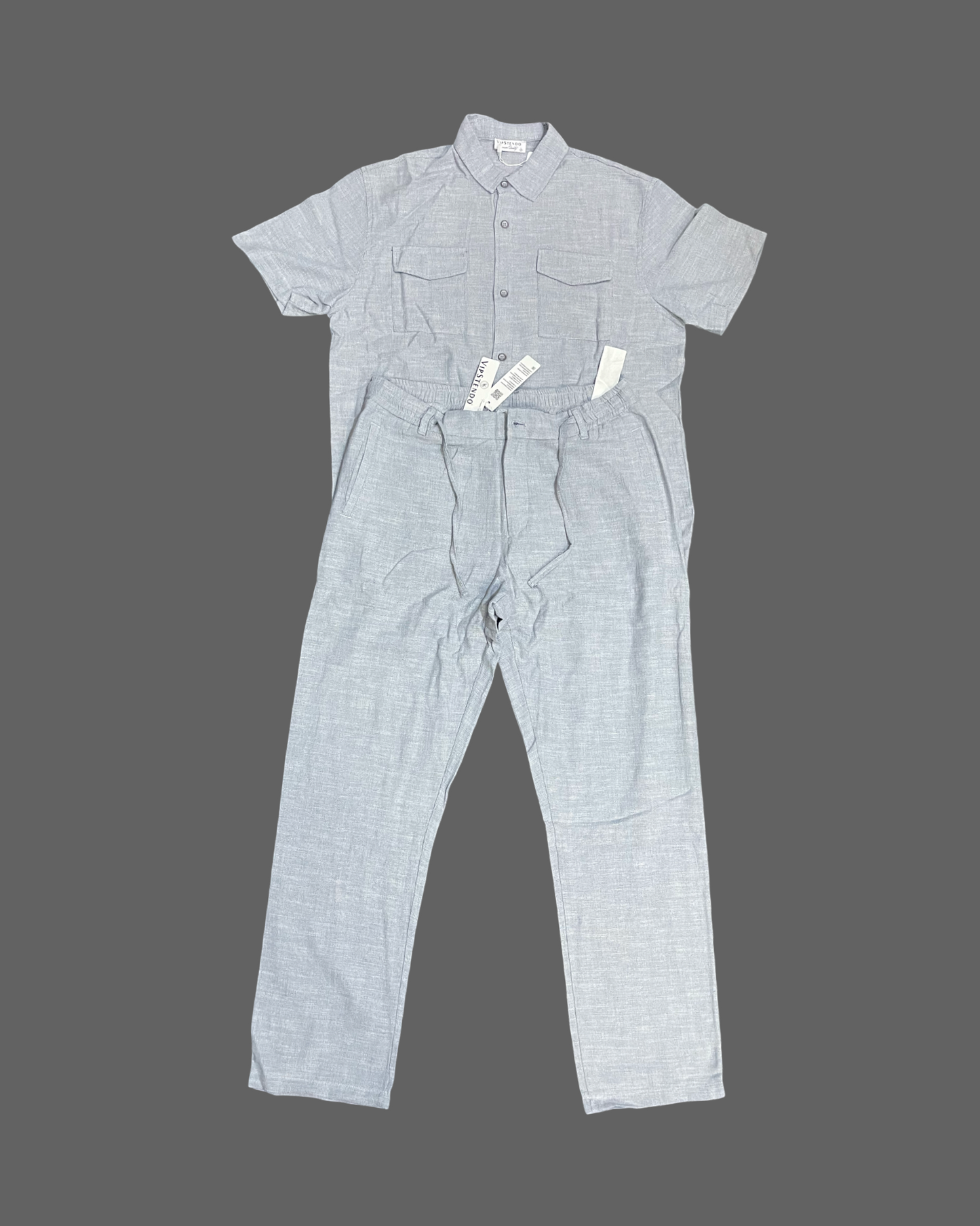 Grey Linen Set (Short Sleeve)