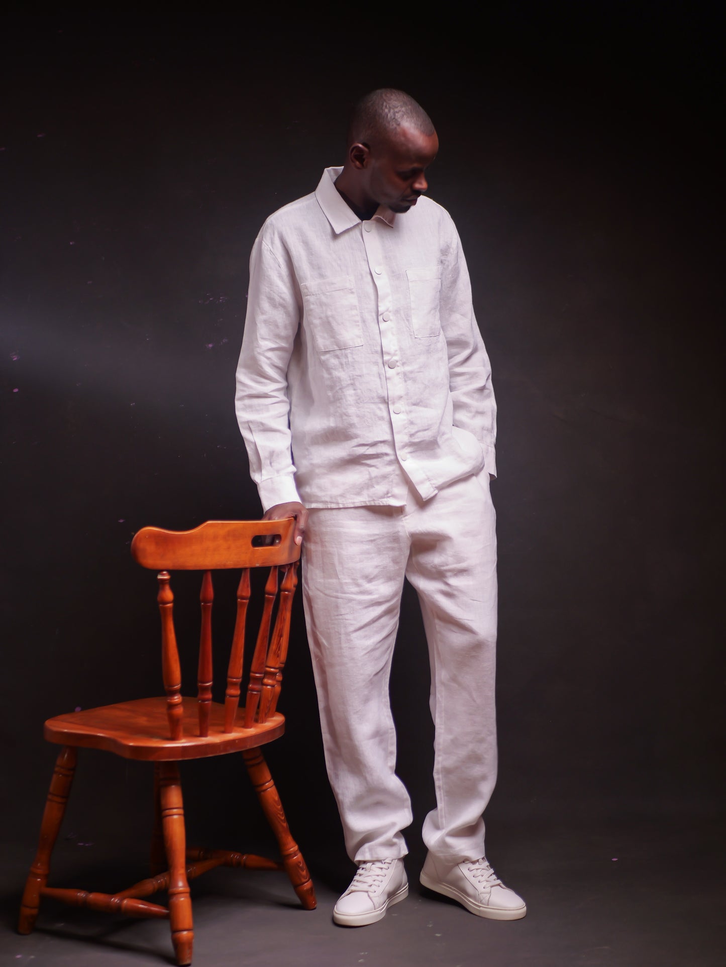 White Linen Set (Long Sleeve)