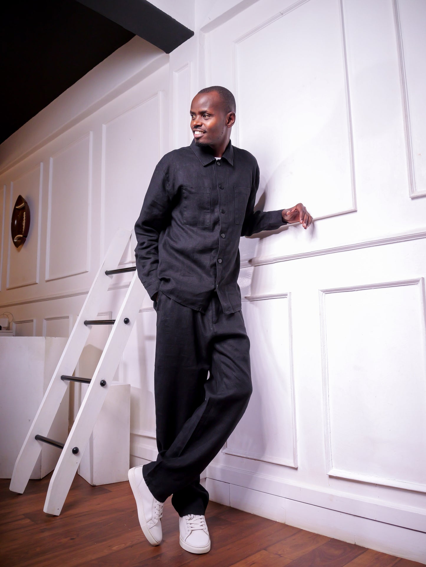 Black Linen Set (Long Sleeve)