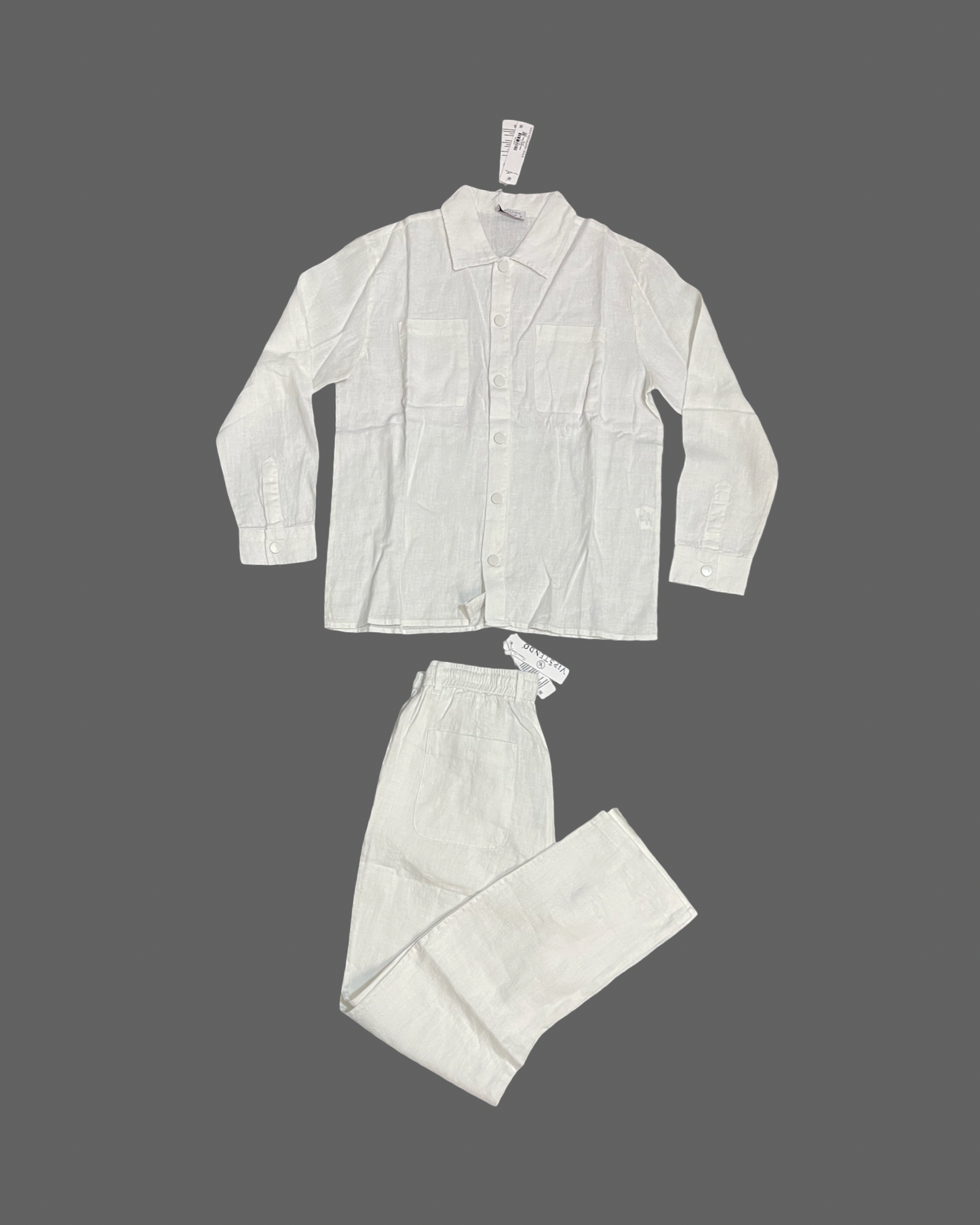 White Linen Set (Long Sleeve)