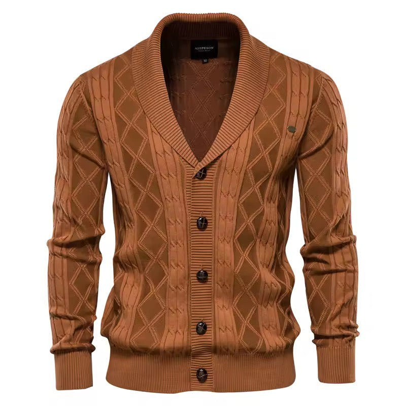 Button Cardigan Sweater (Orange)