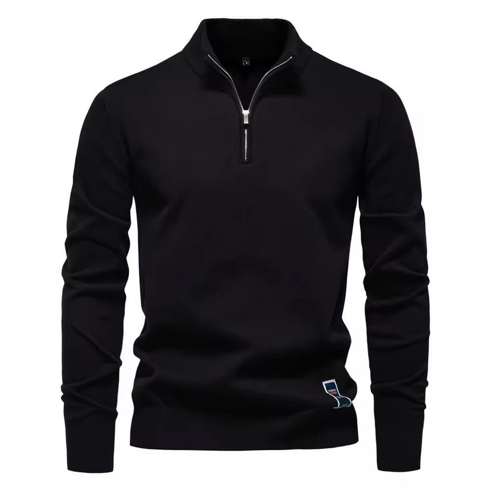 Quarter-Zip Sweater (Black)