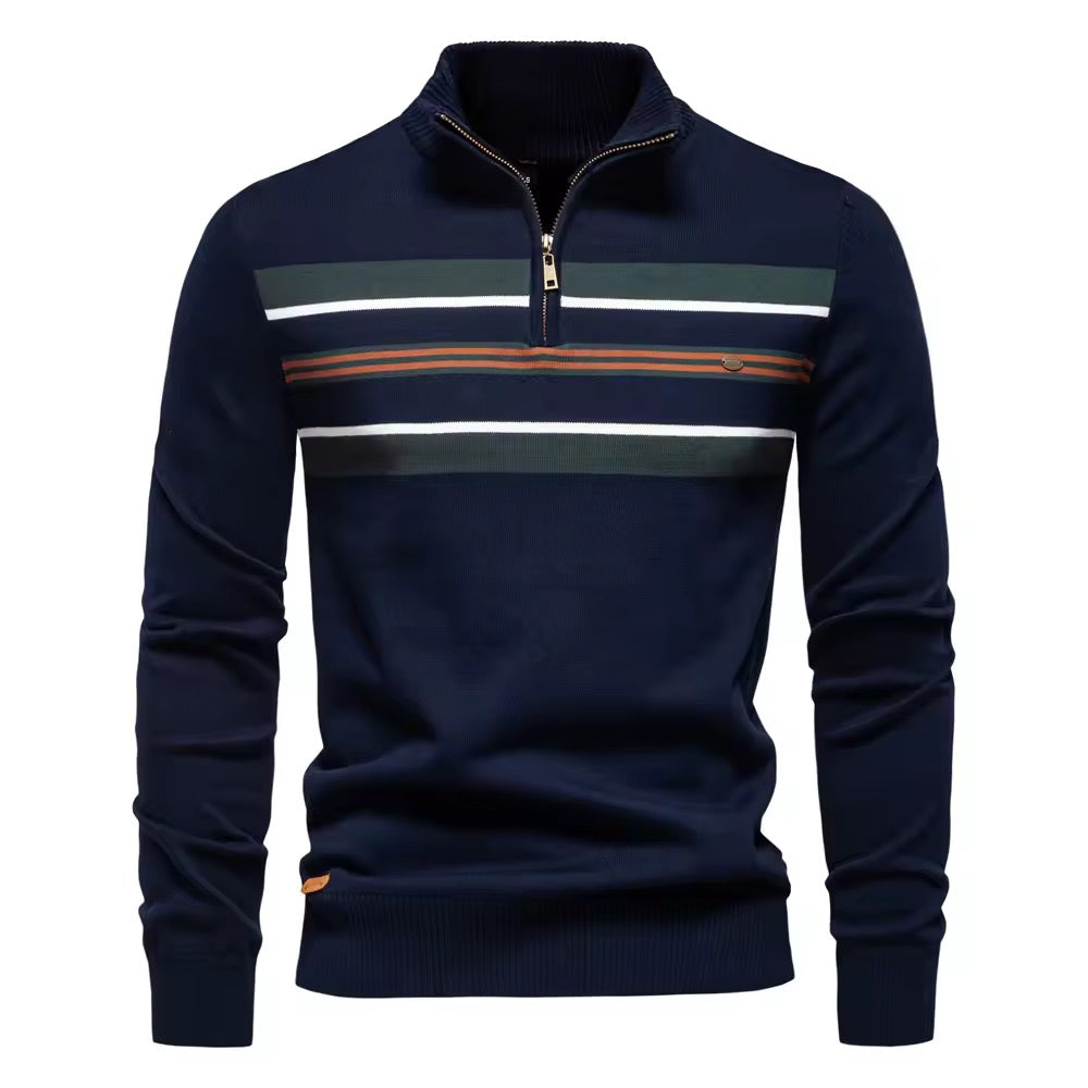 Quarter-Zip Sweater (Navy)