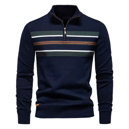 Quarter-Zip Sweater (Navy)