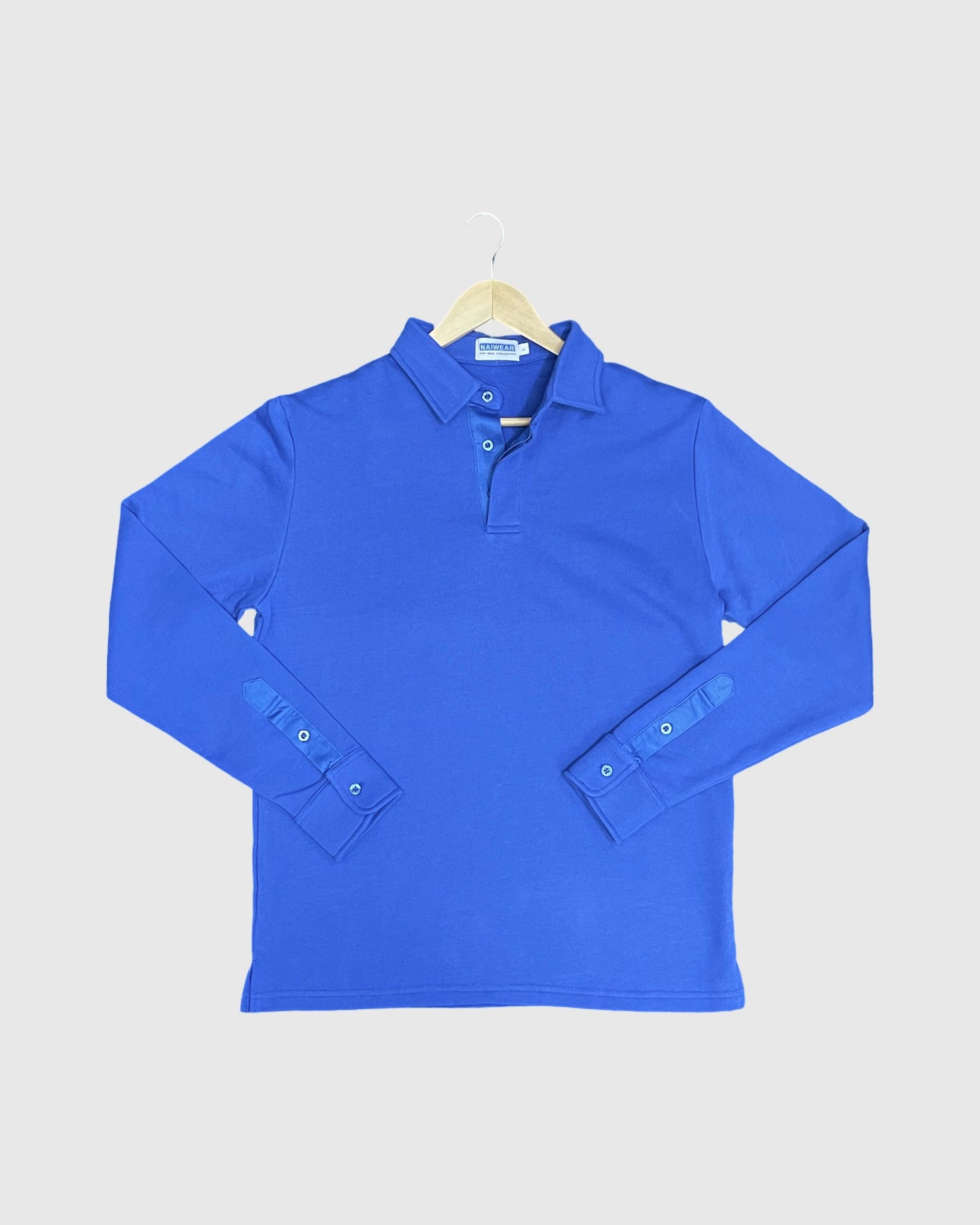 Mr. NICE Long Sleeve Polo Shirts- Royal Blue