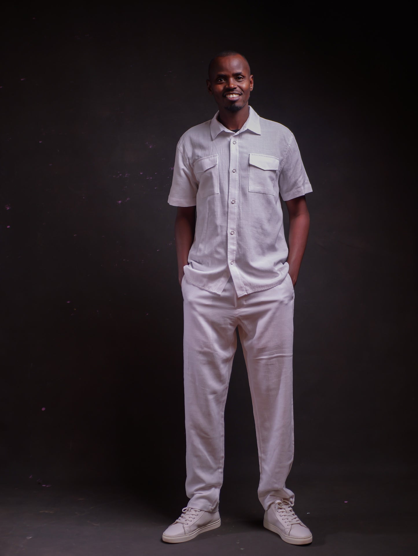 White Linen Set (Short Sleeve)