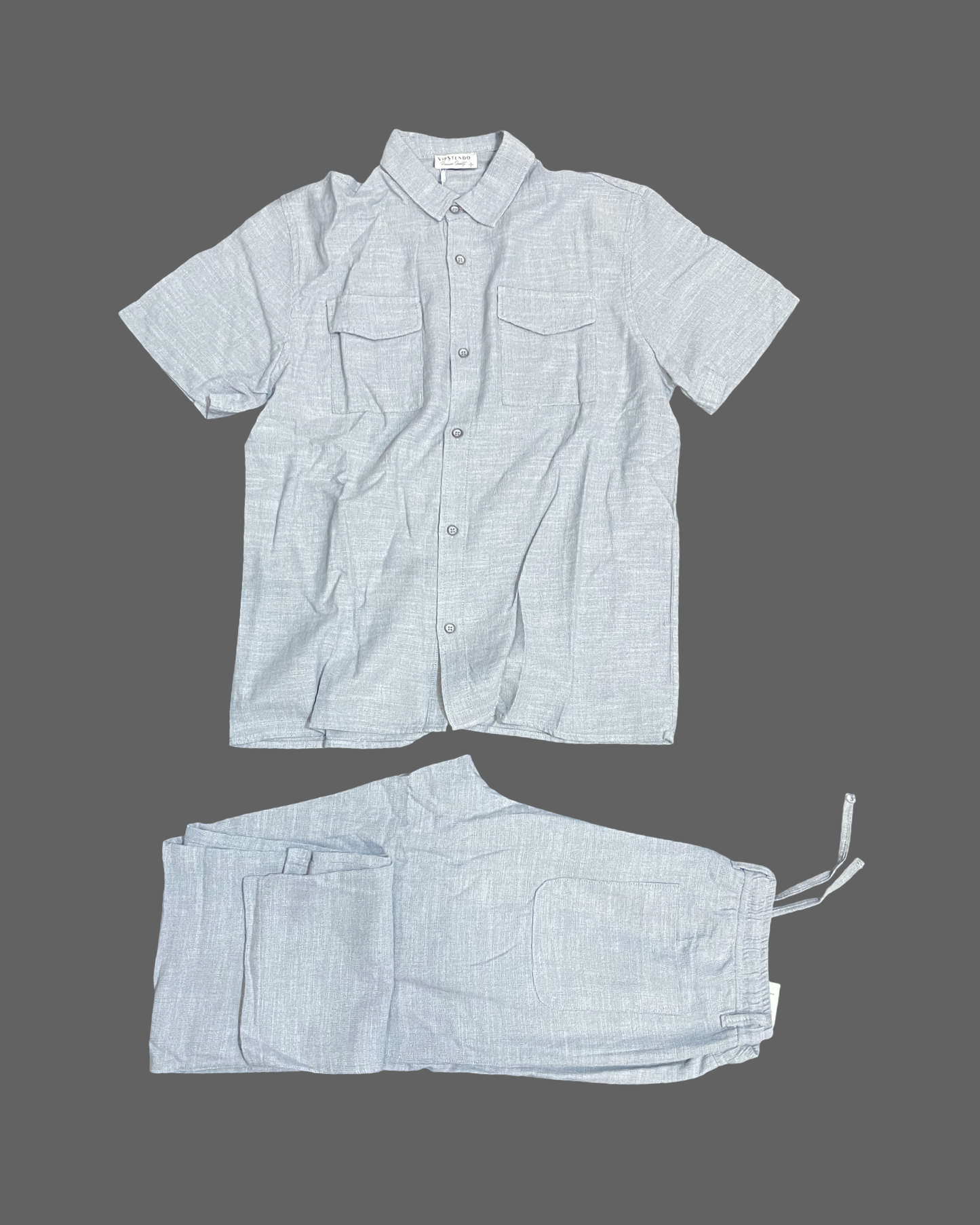 Grey Linen Set (Short Sleeve)