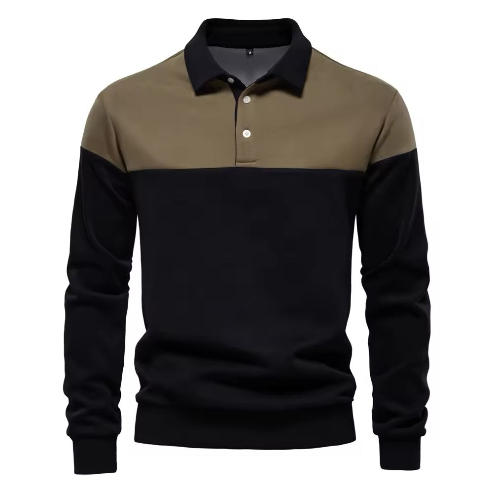 Long Sleeve Polo Shirt- Army
