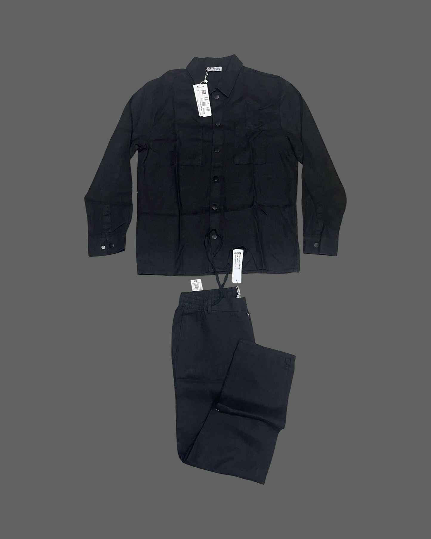 Black Linen Set (Long Sleeve)