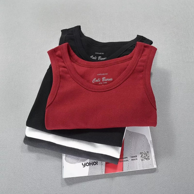 Classic Cotton Undershirt- Black
