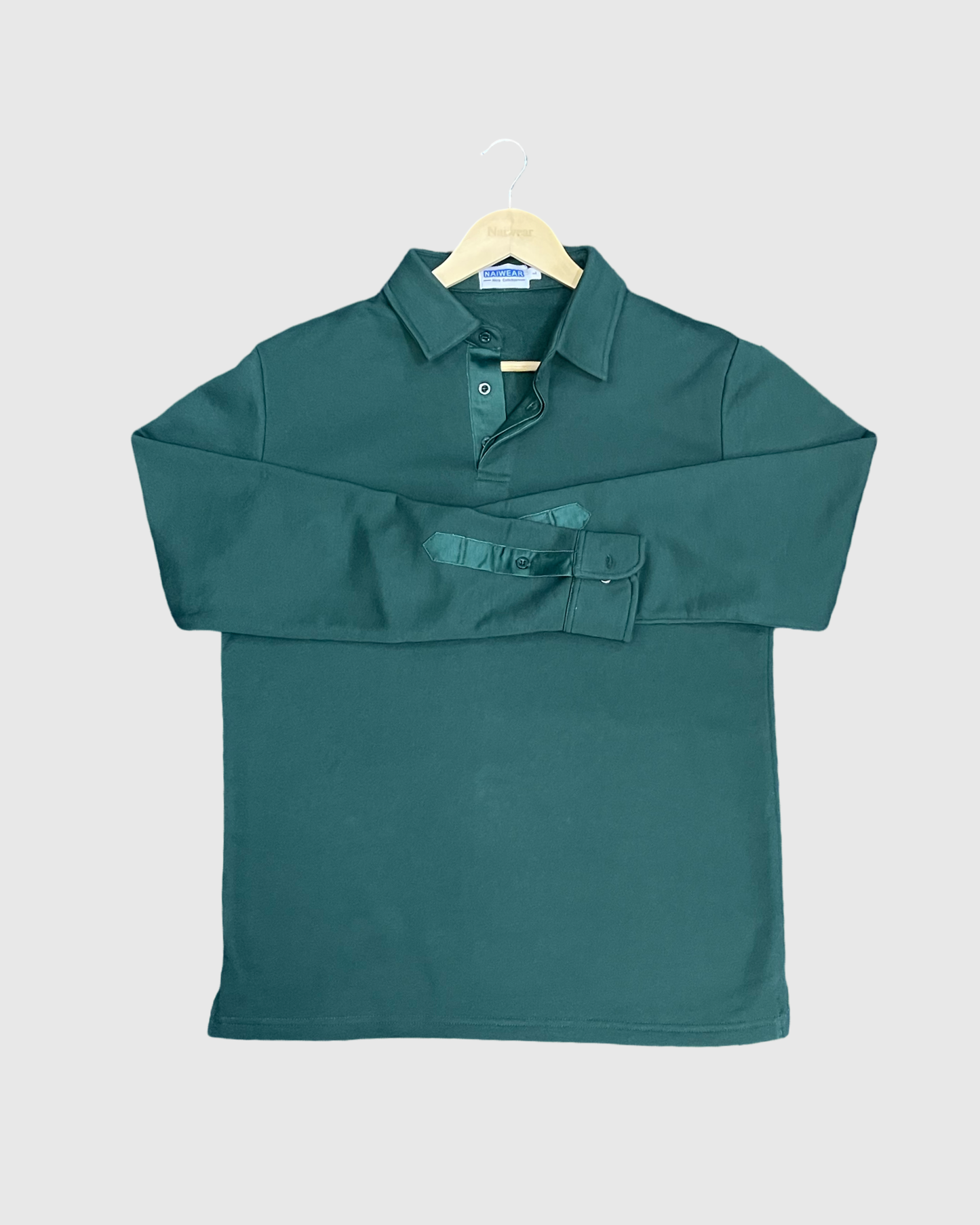 Mr. NICE Long Sleeve Polo Shirts- Green