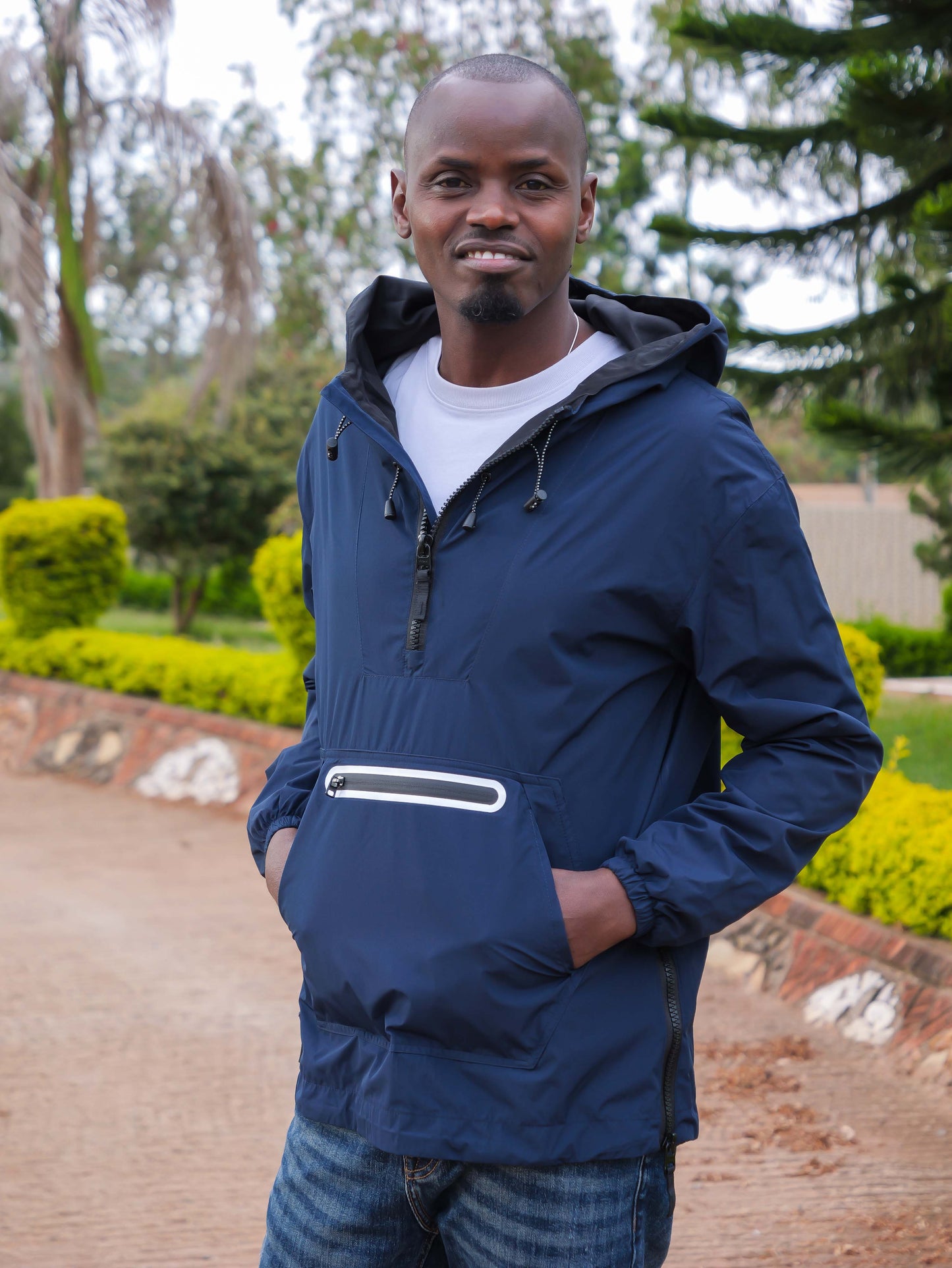 Navy Blue Anorak Jacket