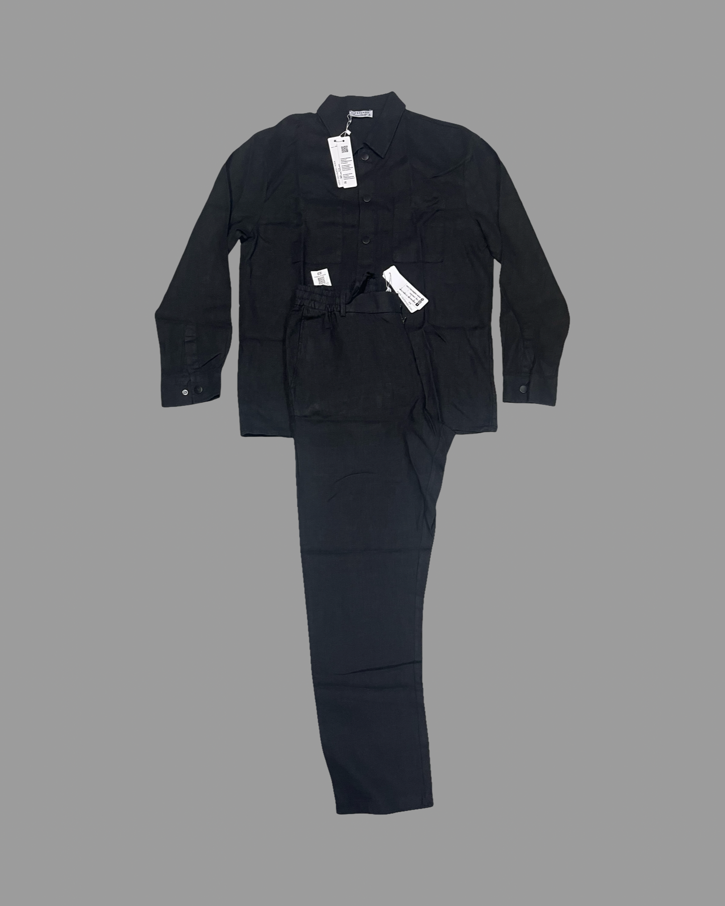 Black Linen Set (Long Sleeve)