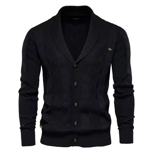 Button Cardigan Sweater (Black)