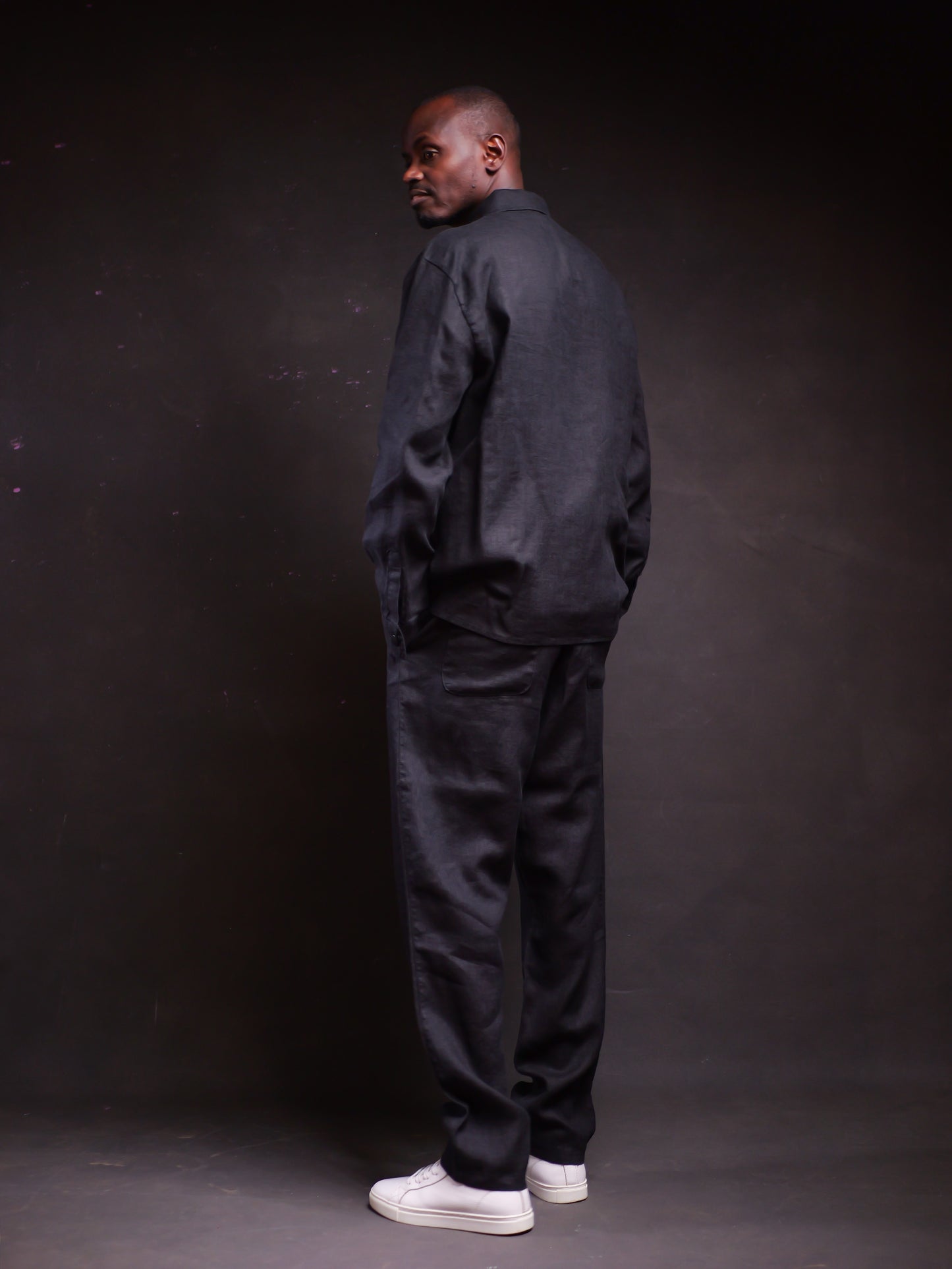 Black Linen Set (Long Sleeve)