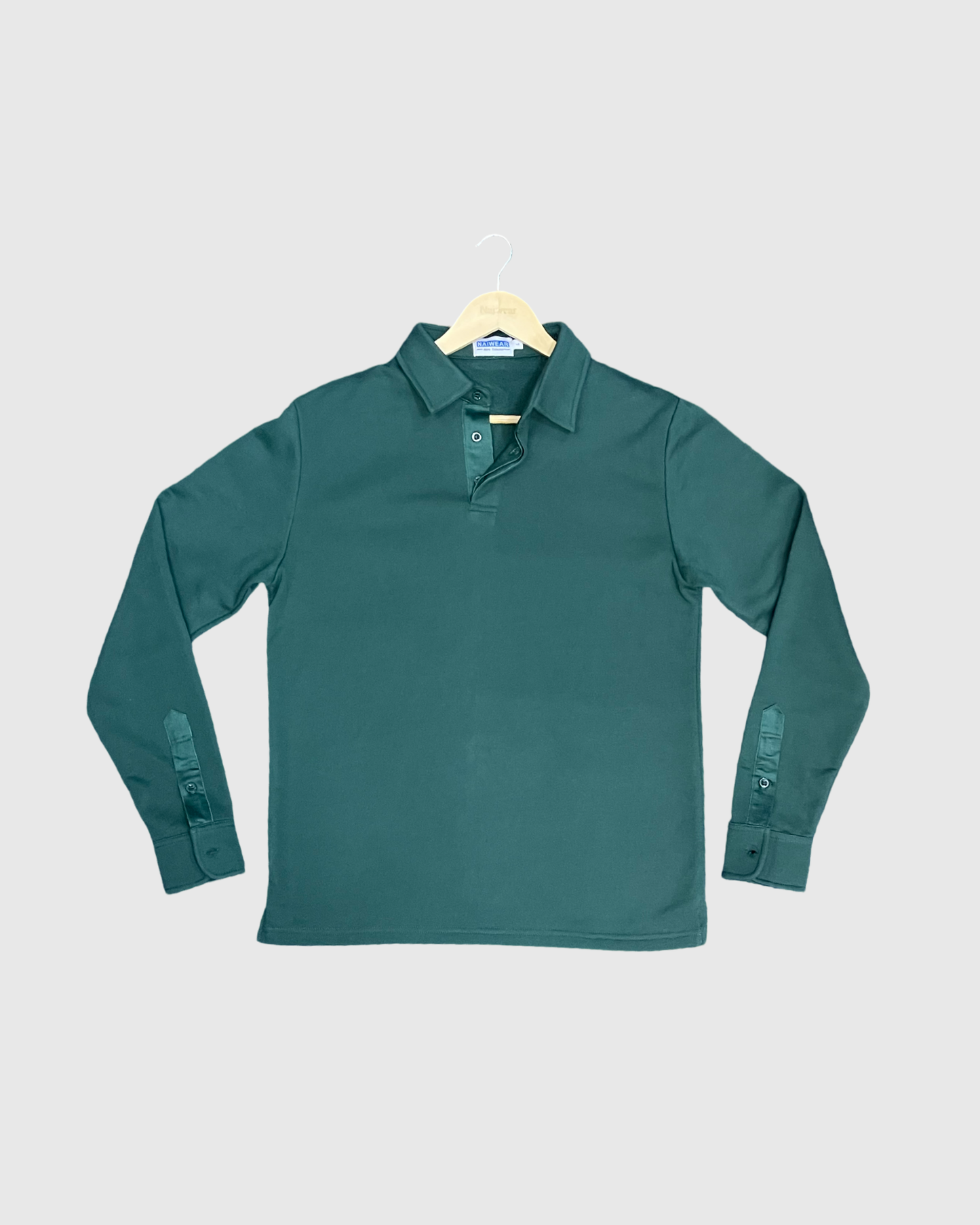Mr. NICE Long Sleeve Polo Shirts- Green