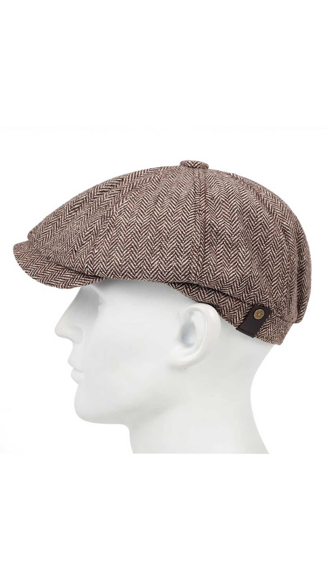 Brown Newsboy Cap