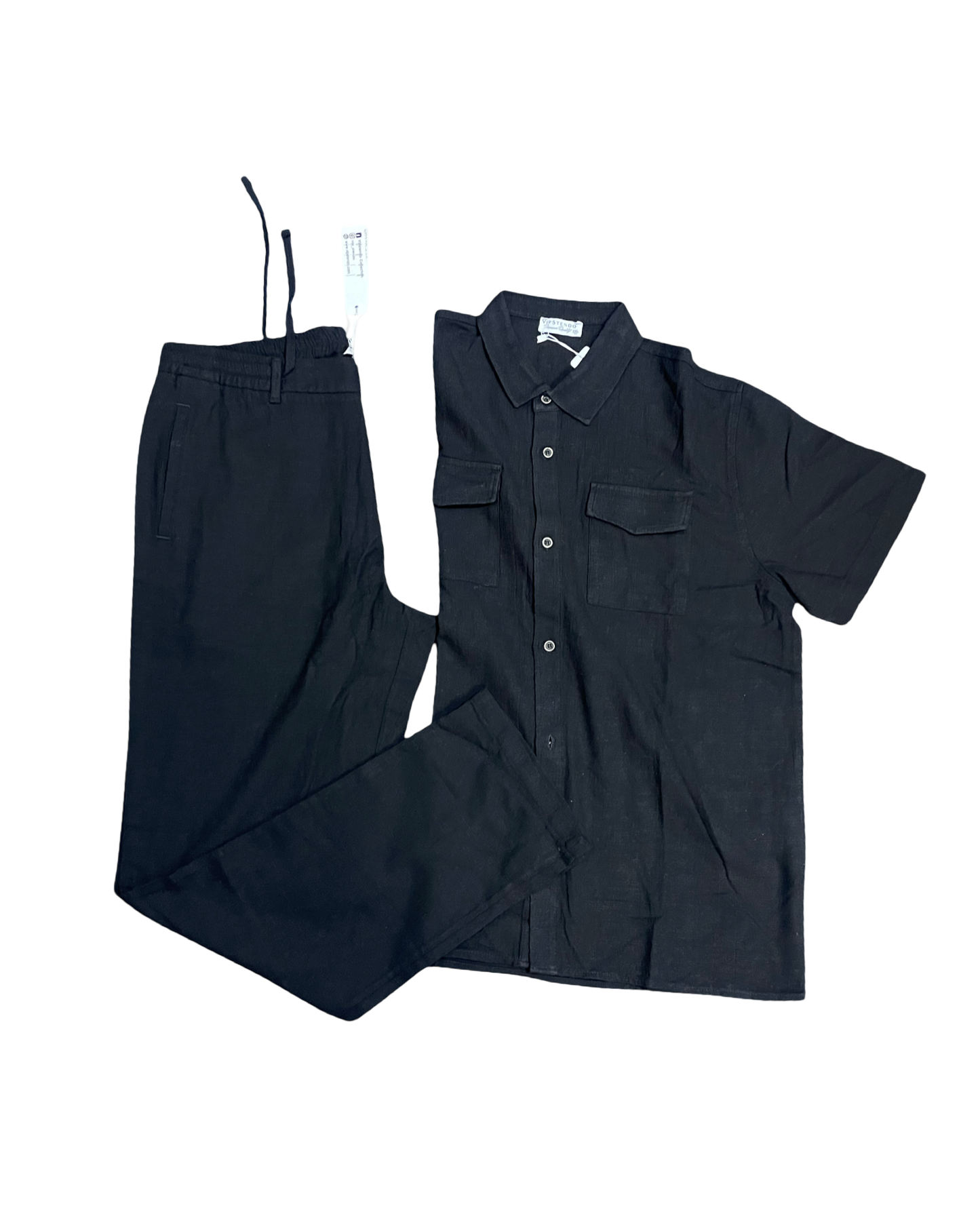 Black Linen Set (Short Sleeve)