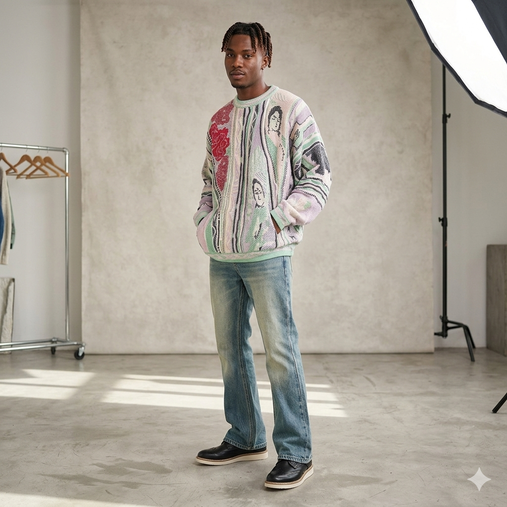 Dominion Art Sweater - BEIGE