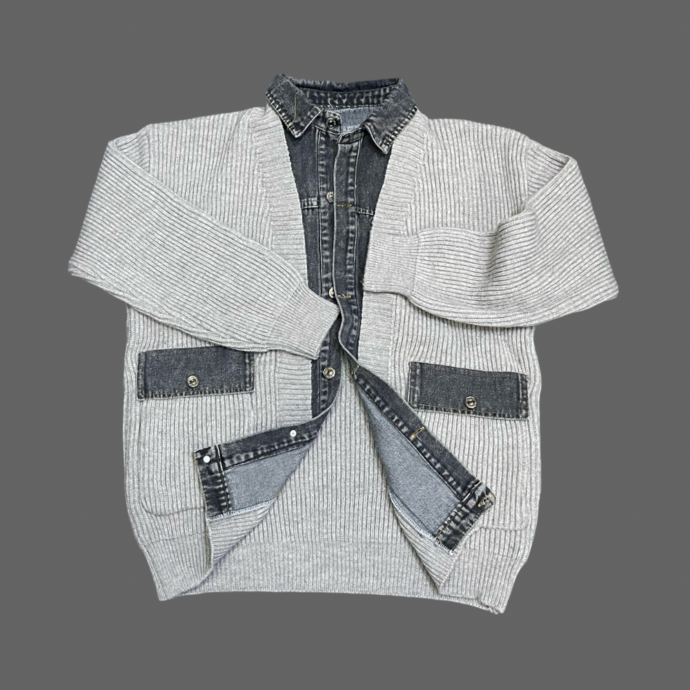 Stylish Cardigan Sweater (Grey)