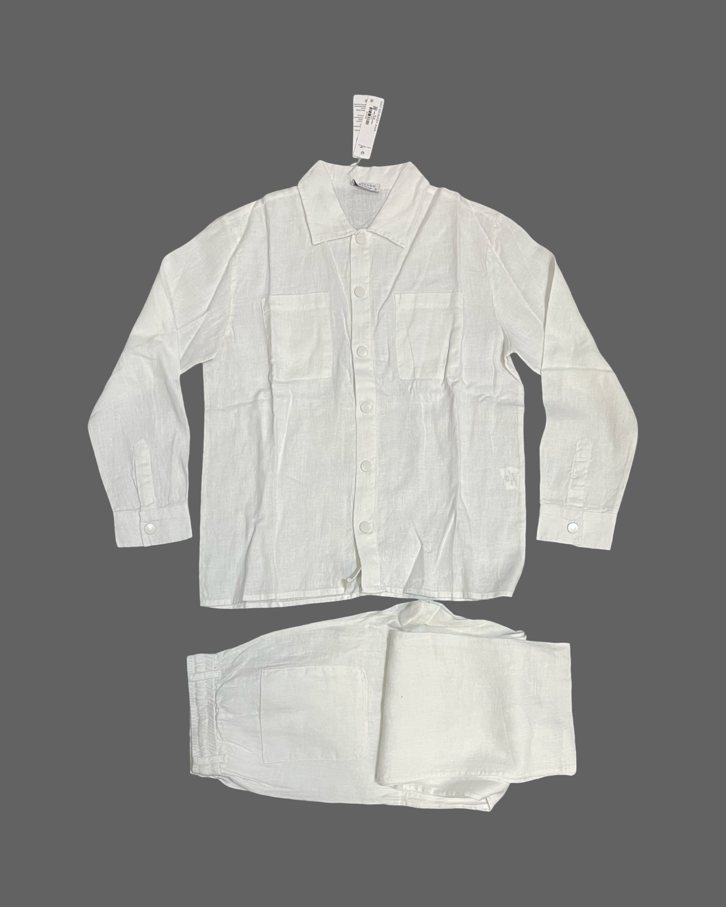 White Linen Set (Long Sleeve)