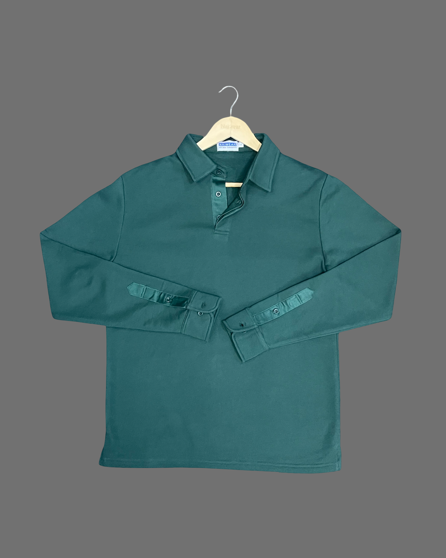 Mr. NICE Long Sleeve Polo Shirts- Green