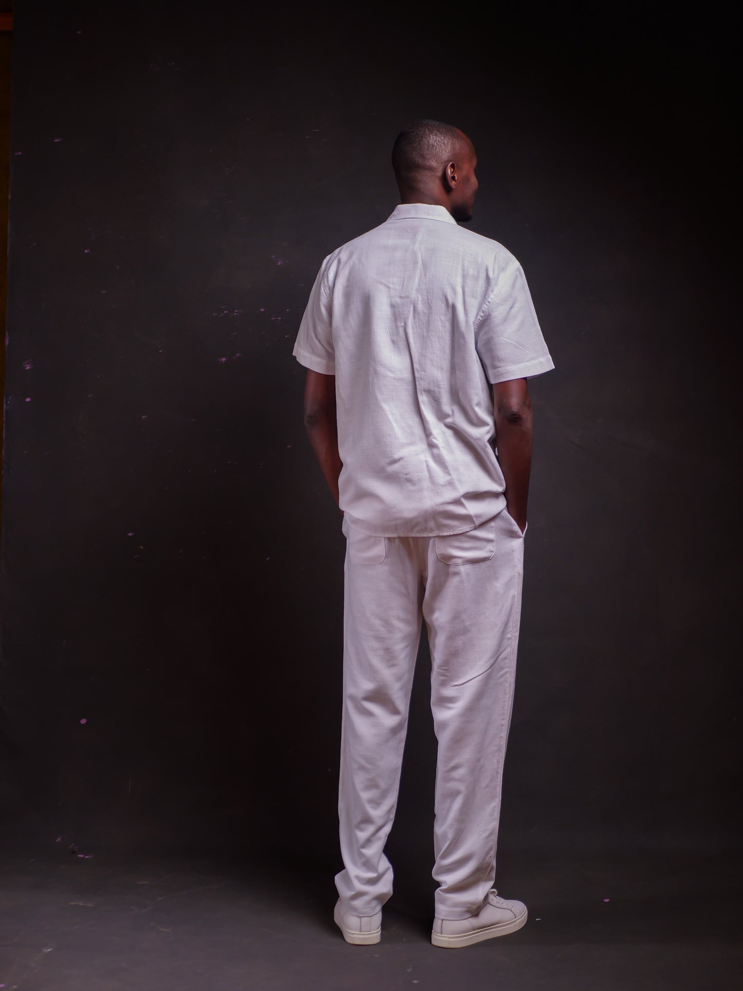 White Linen Set (Short Sleeve)