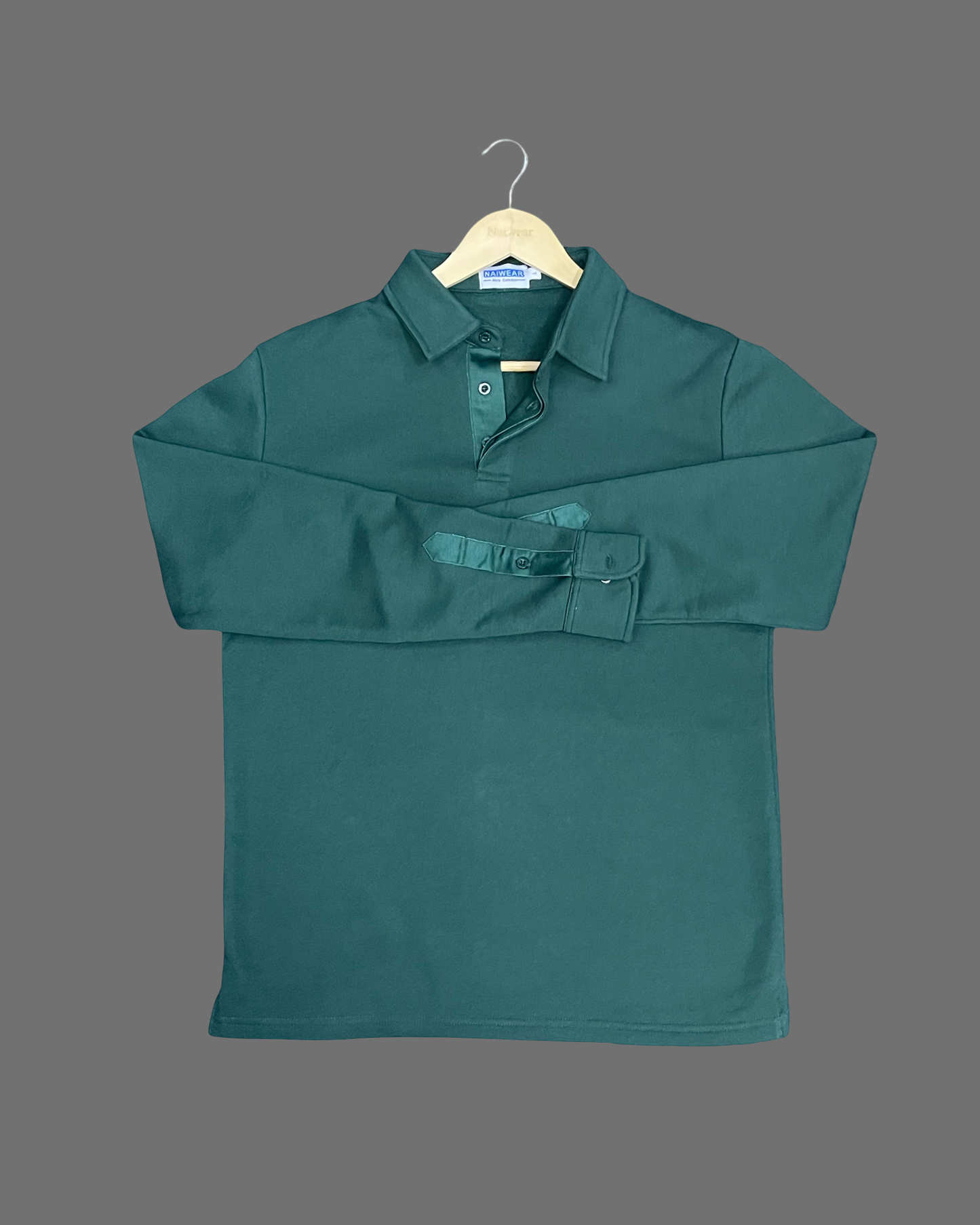Mr. NICE Long Sleeve Polo Shirts- Green