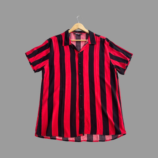 Camp Collar Shirt (Hot red)