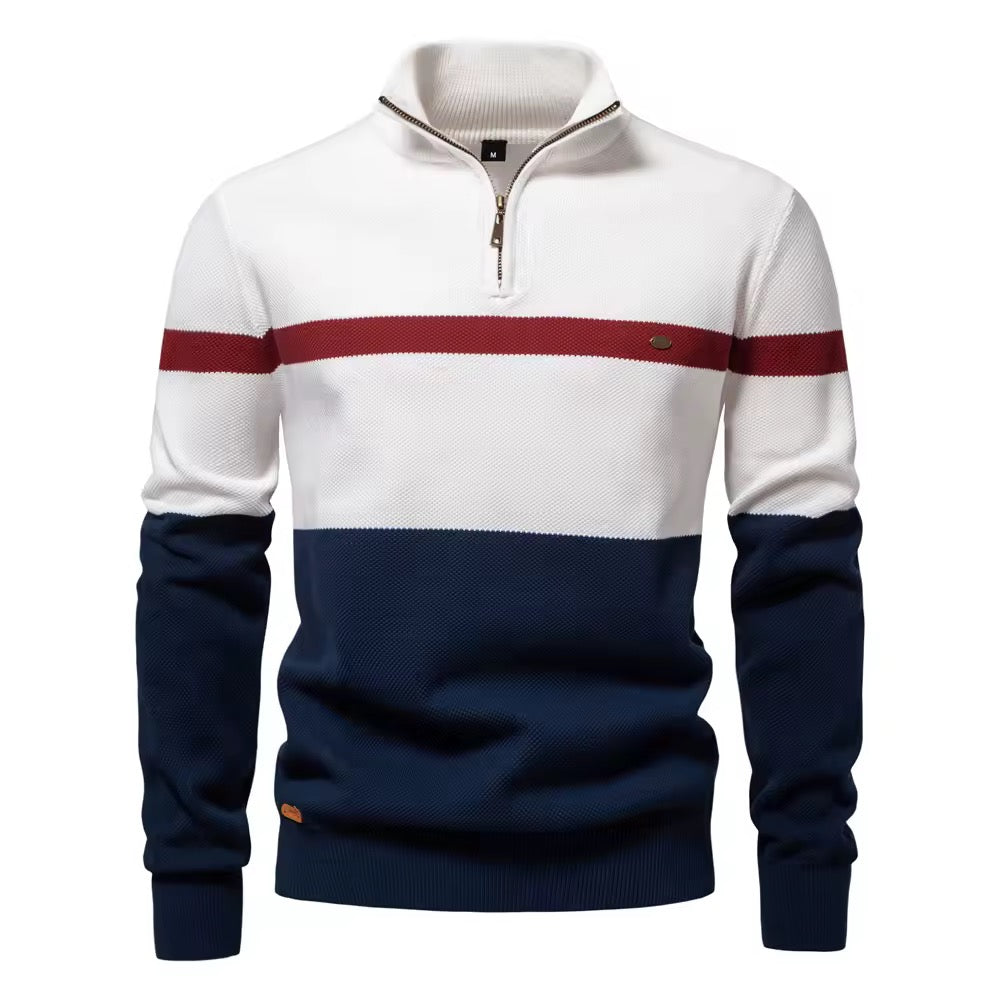 Quarter-Zip Sweater (White)