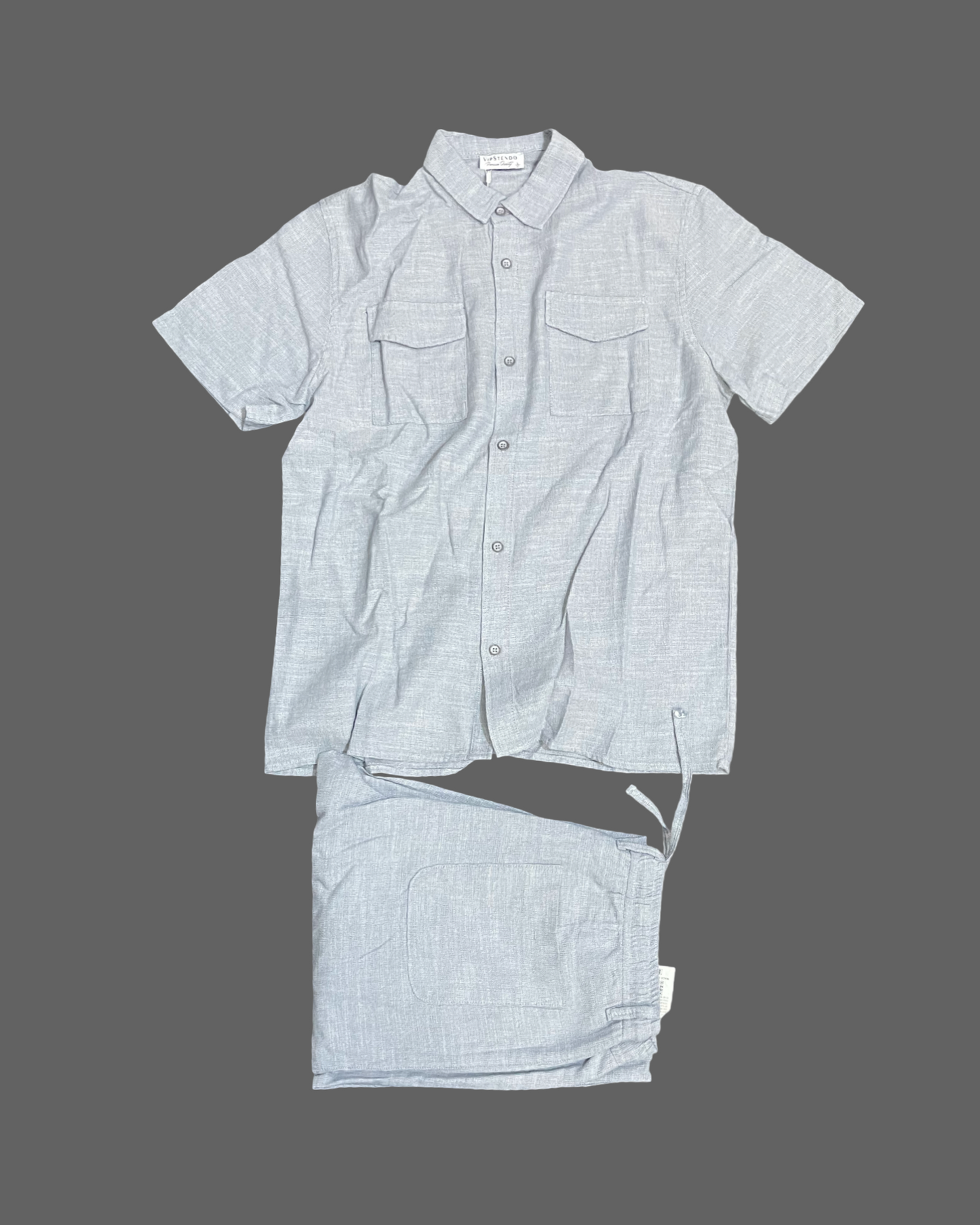 Grey Linen Set (Short Sleeve)