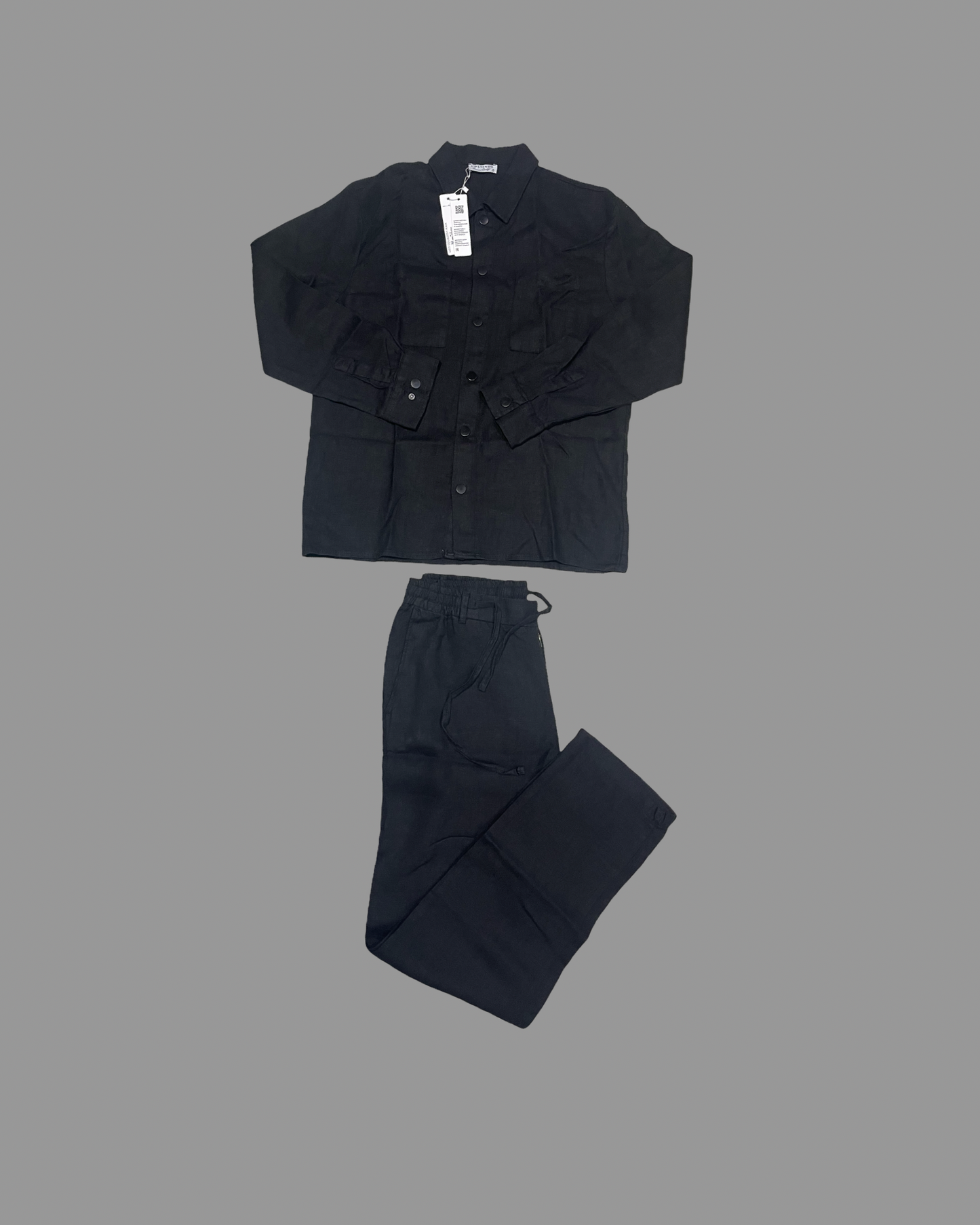 Black Linen Set (Long Sleeve)