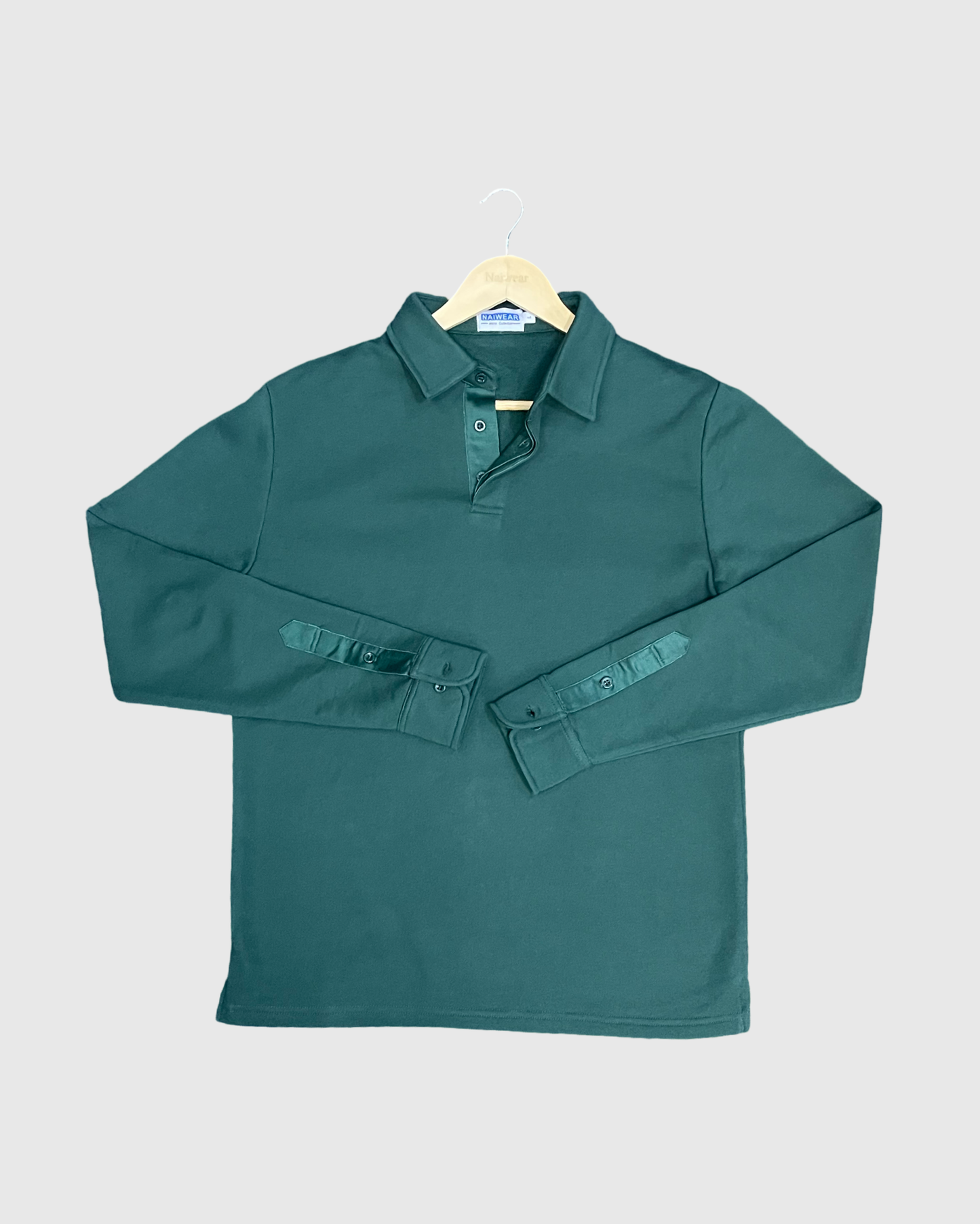 Mr. NICE Long Sleeve Polo Shirts- Green