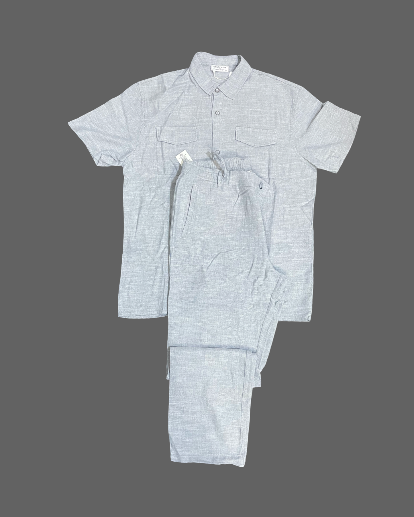 Grey Linen Set (Short Sleeve)