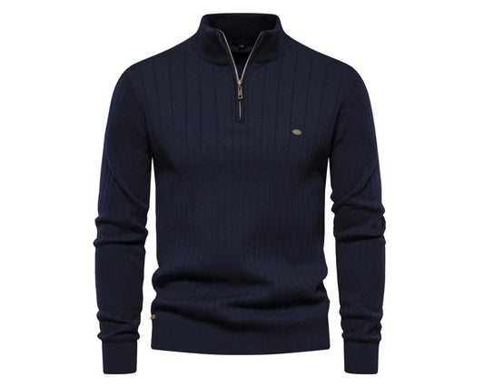Quarter-Zip Sweater (Navy)