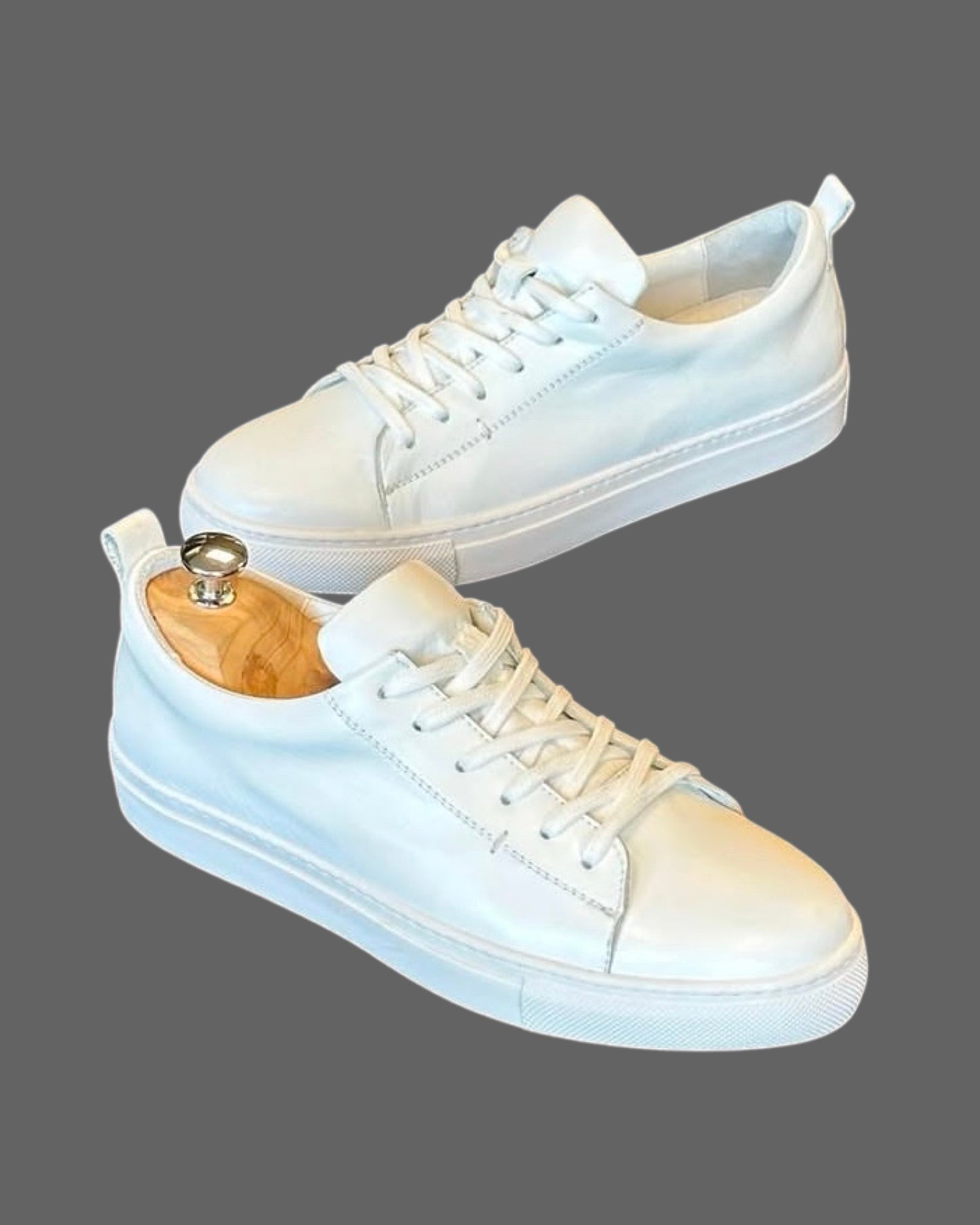 Leather Sneaker- White