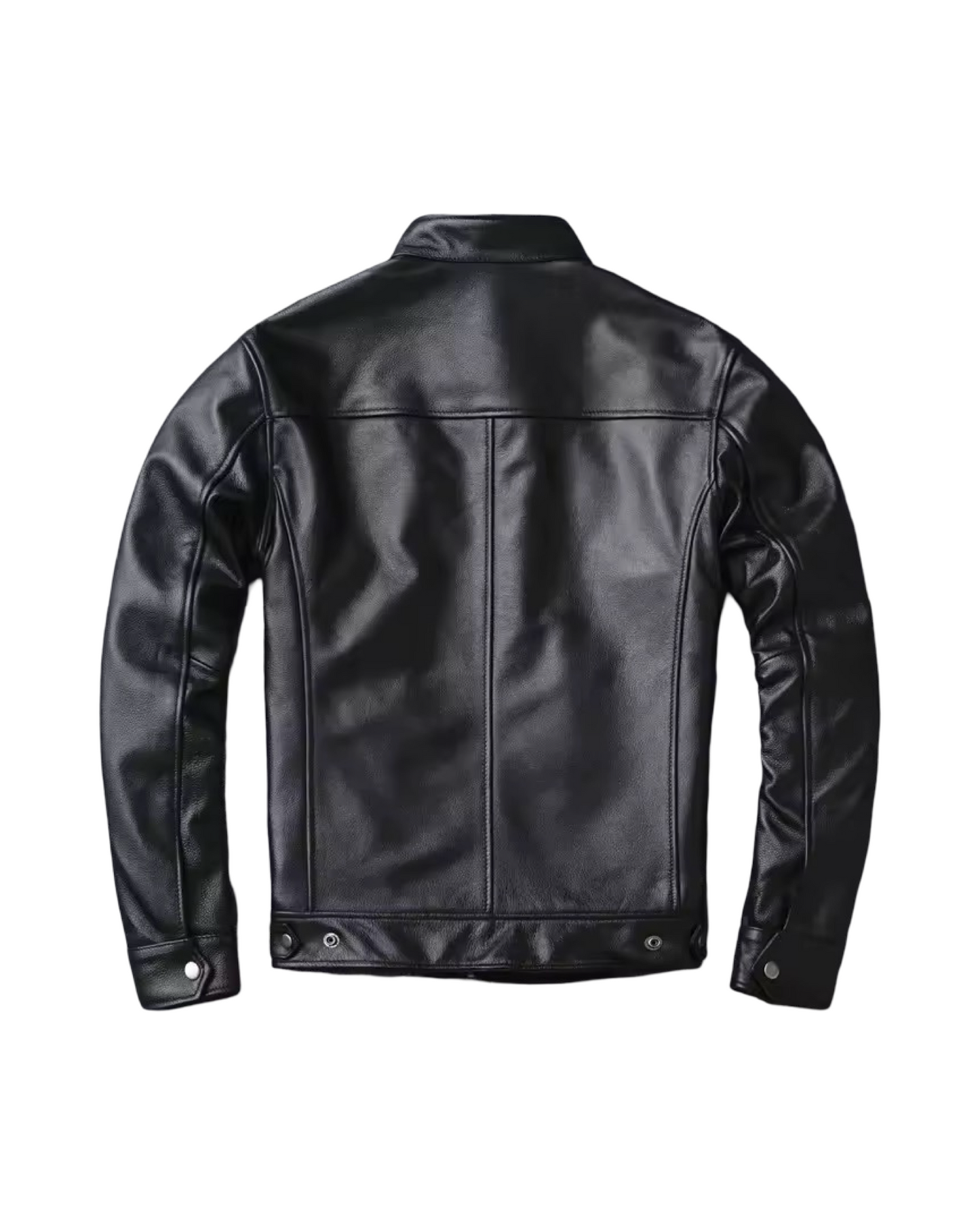 Chinese Collar Leather Jacket