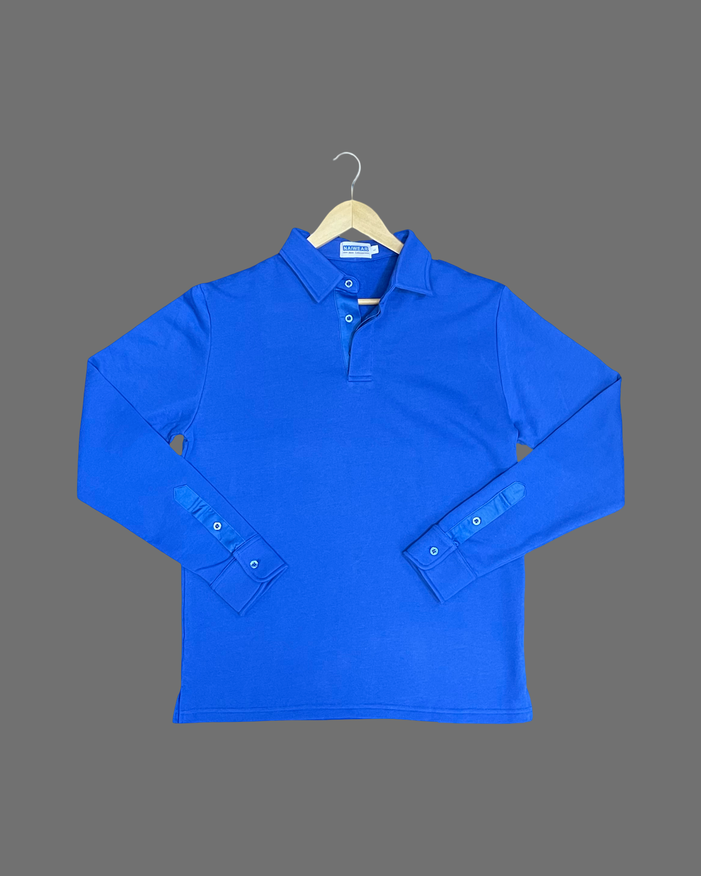 Mr. NICE Long Sleeve Polo Shirts- Royal Blue
