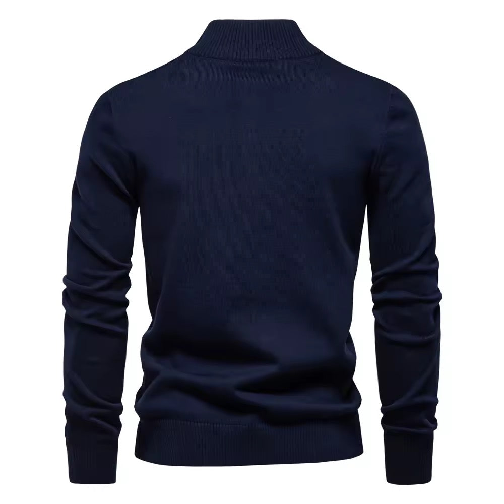 Quarter-Zip Sweater (Navy)