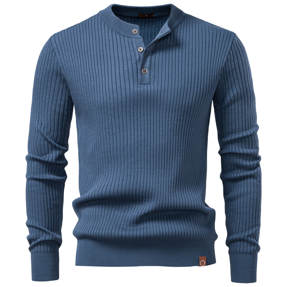 Knitted Polo Shirt- Light Blue