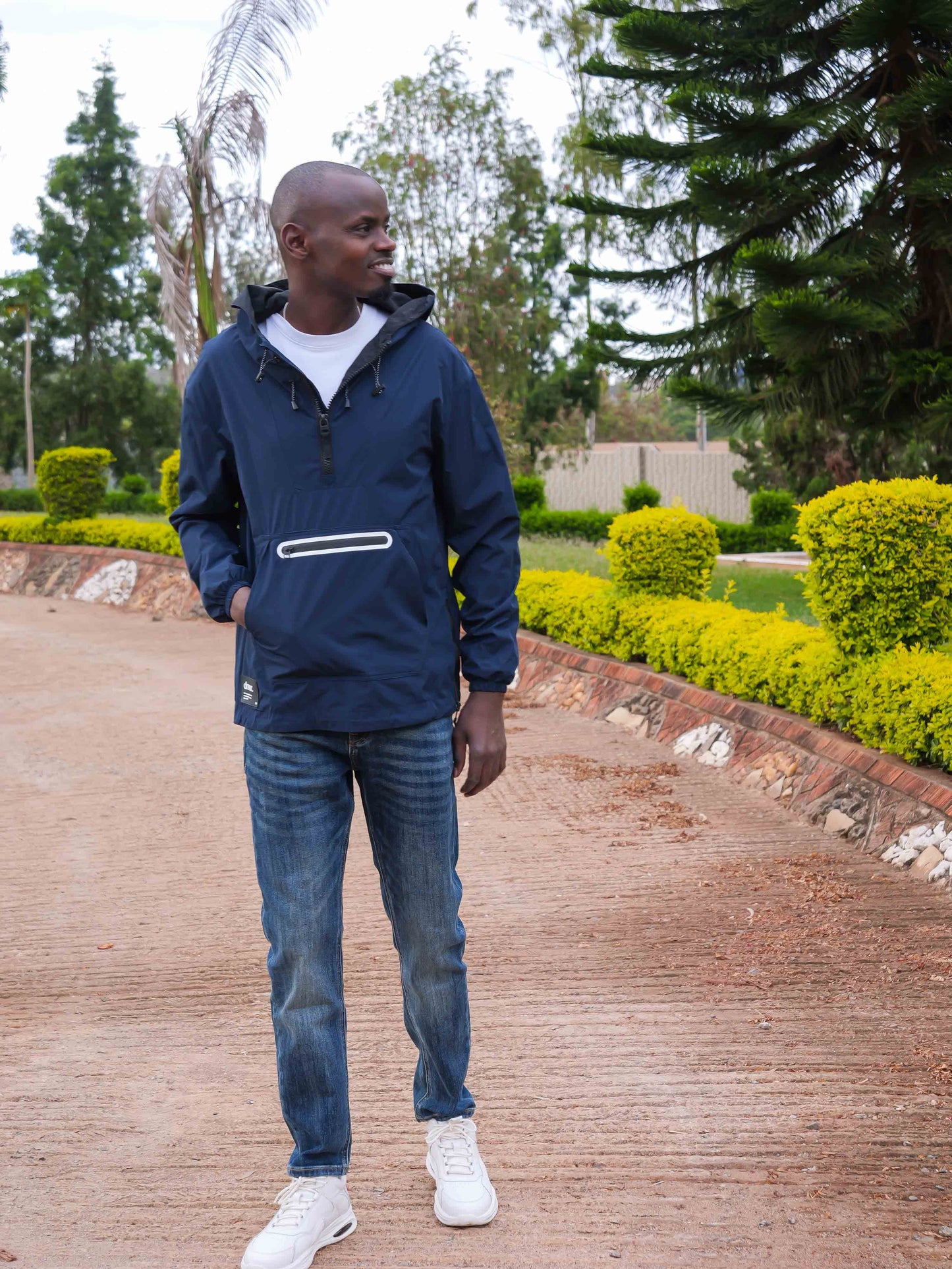 Navy Blue Anorak Jacket