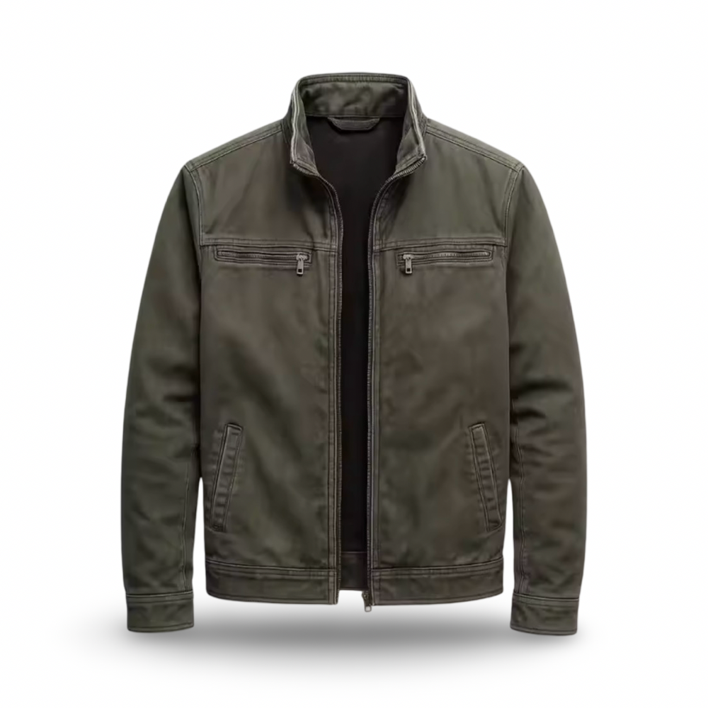 Cafe Moto Jacket - Army Green
