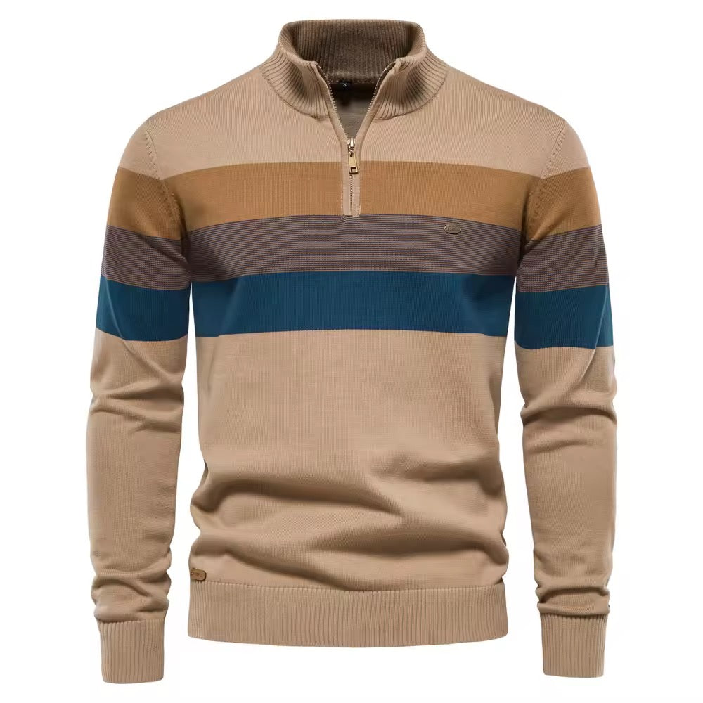 Quarter-Zip Sweater (Beige)