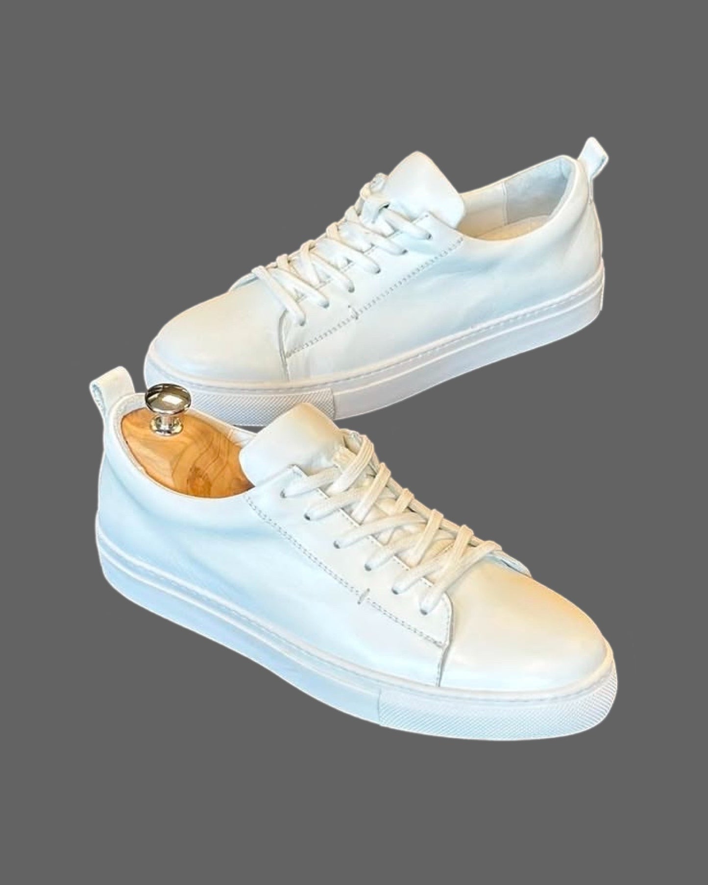 Leather Sneaker- White
