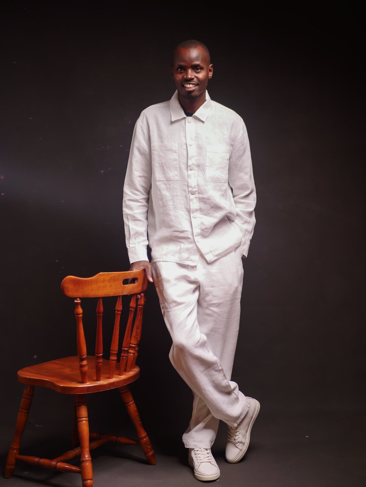 White Linen Set (Long Sleeve)