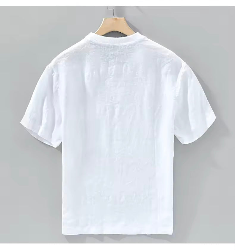 Linen T-Shirt- Chest Pocket