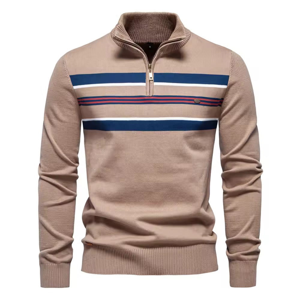 Quarter-Zip Sweater (Beige)